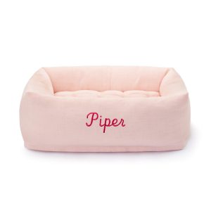 Blush Pink Cozy Bolster Dog Bed