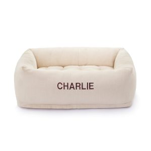 Neutral Oatmeal Bolster Pet Bed