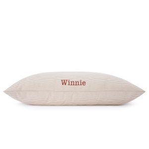 Brown Stripe Washable Dog Bed