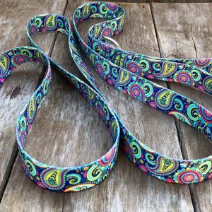 4 Foot or 6 Foot or 8 Foot Dog Leash, Colorful Paisley Dog Leash, Traffic Leash, 4 foot leash, 6 foot leash, 6 foot leash for dogs