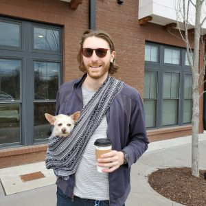 Walking Palm 100% Organic Pet Sling | Cat or Dog Carrier - Salt and Pepper Woven