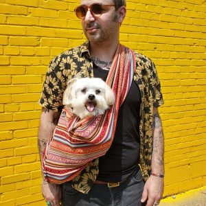 Dog Sling Carrier Salsa 100% Organic Cotton For Cats too