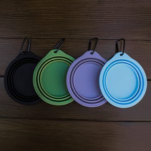 Collapsible Silicone Dog Water Bowl | Dog Travel Bowl | Silicone Dog Food Bowl | Dog Hiking Adventure Gear | Dog Water Bottle