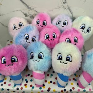 Cat toy mini cotton candy cat toy mini cat kicker catnip toy with crinkle paper. TOP COLOR VARIES.