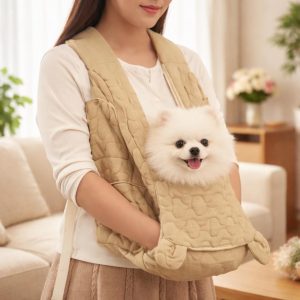 Hands Free Dog Carrier Vest, Breathable Mesh Pet Sling Bag for Small Dogs Cats, Puppy Travel Chest Pack, Dog Mom Gift, Anxiety Relief Carrie