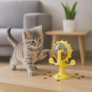 Interactive Cat Puzzle Feeder: IQ Trainer with Bell