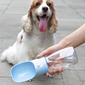 Portable Dog Water Bottle,Leakproof Pet Drinking Bottle with Integrated Bowl for Travel,BPA-Free Travel Water Dispenser for Dogs and Cats